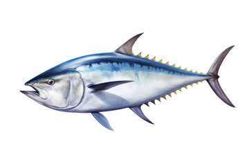 Bluefin tuna on white background