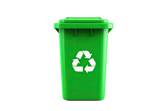 Recycle bin isolated on a white background
