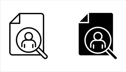 Search job vacancy icon set. symbol of finding a job to do business on white background