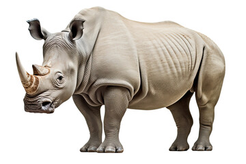 Obraz premium Rhinoceros isolated on white with clipping path