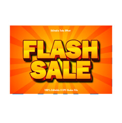 Obraz premium Flash Sale Editable Text Effect 3d Emboss Gradient Style
