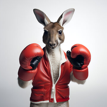 Boxer Kangaroo Boxing Kangaroo Kangaroo wears Boxing Glovers Fighter Kangaroo