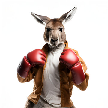 Boxer Kangaroo Boxing Kangaroo Kangaroo wears Boxing Glovers Fighter Kangaroo