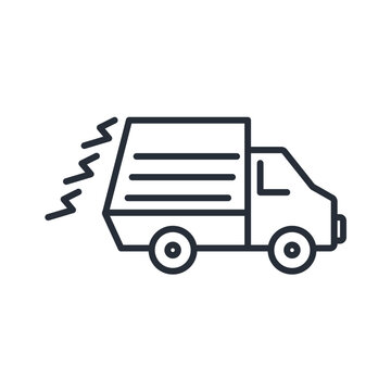 shipping icon. vector.Editable stroke.linear style sign for use web design,logo.Symbol illustration.