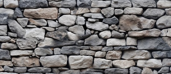 The old stone wall with its natural rock structure lends a unique and timeless appeal to the background of the abstract pattern while showcasing the design inspired by nature and textures fo