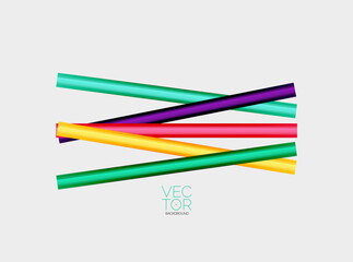 Abstract color straight lines vector background