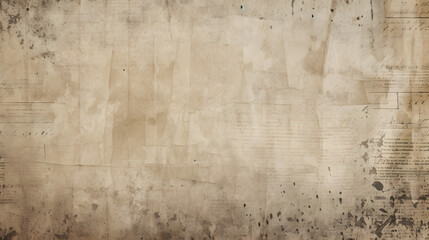 OLD NEWS PAPER BACKGROUND, SCRATCHED PAPER TEXTURE. generative AI.