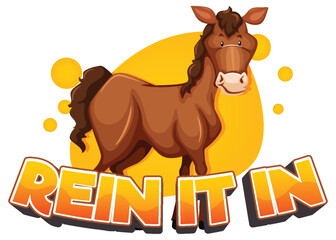 Rein It In: A Playful Horse Cartoon