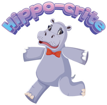 Hippo-crite: A Funny Animal Cartoon Picture Pun