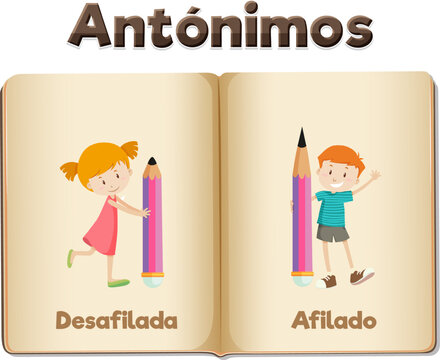 Spanish Language Education: Sharp and Blunt Picture Word Card