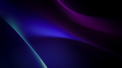 Illustration of a dark blue purple background with illuminated shapes with effects