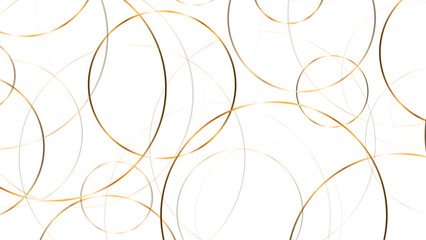Round circle golden line background. Luxury golden color ring shape texture.