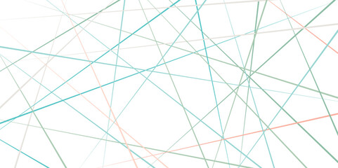 Fototapeta premium Abstract white background with colorful lines. chaotic black lines. modern minimalist art