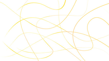 chaotic scribble yellow lines. modern minimalist art - obrazy, fototapety, plakaty