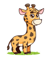 cute giraffe cartoon, animal alphabet cute cartoon