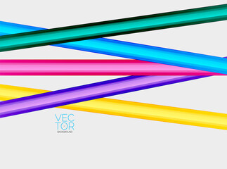 Abstract color straight lines vector background
