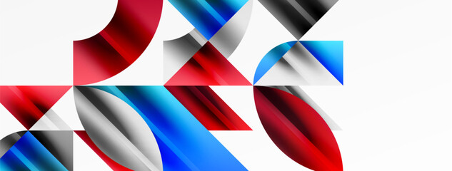 Fototapeta premium Geometric abstract background with abstract geometric shapes. Concept of creative technology, digital art, social communication, modern science for poster, cover, banner, brochure, website