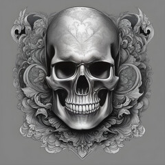 skull with a tattoo