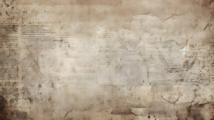 Old vintage grunge newspaper paper texture background texture marble. generative AI.