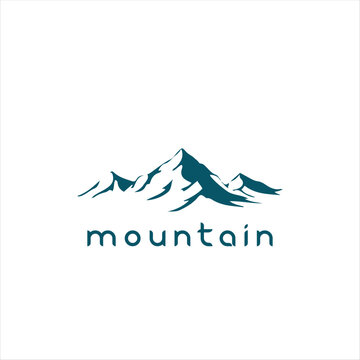 mountain silhouette , set of blue rocky mountain silhouette. bundle vector.
