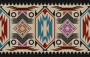 Obraz premium Aztec pattern, seamless geometric pattern indigenous people