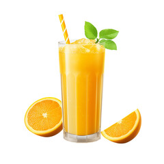 A glass of orange Juice isolated on transparent background