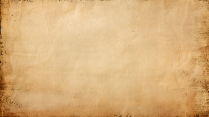Old worn blank parchment paper texrture or background. generative AI. - obrazy, fototapety, plakaty