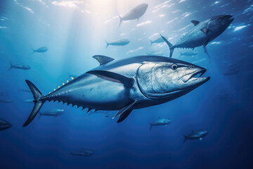 Bluefin tuna underwater
