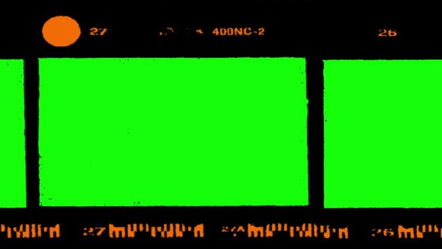 old film strip green back