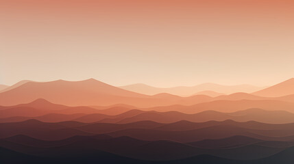 Obraz premium Minimalist earth tone gradient abstract wave abstract poster web page PPT background