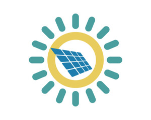 solar power plant logo icon