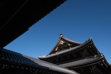 興正寺，京都，寺， 日本の建築物，木造，伝統,...
