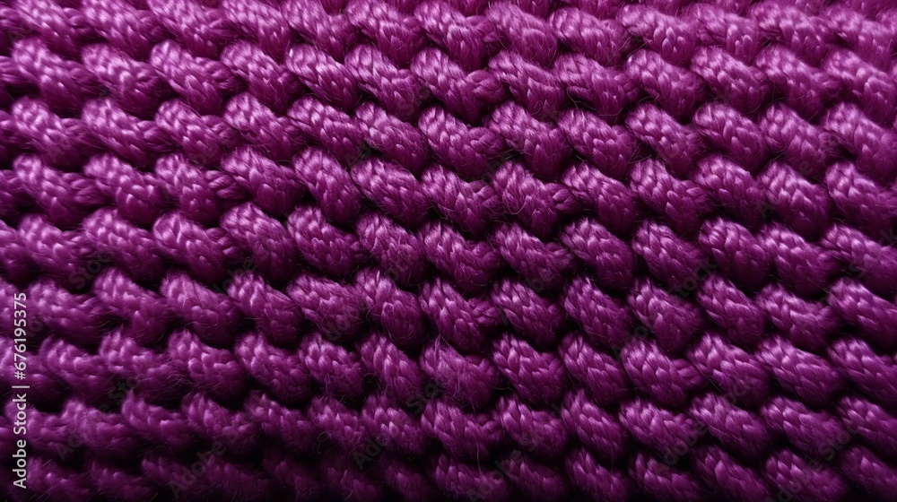 Aufkleber soft purple color ribbed knitted fabric pattern close up as background : generative ai