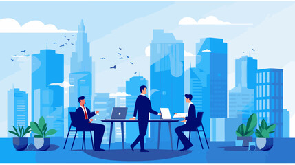 Obraz premium Concept vector illustration of business situation.