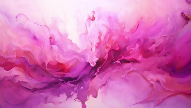 A burst of magenta, swirling and dancing like a firework. The center is a dense, plumcolored cloud, sending out tendrils of bright pink energy.