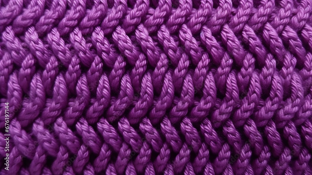 Aufkleber soft purple color ribbed knitted fabric pattern close up as background : generative ai
