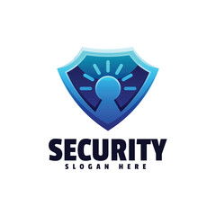 Security - colorful, gradient & simple logo 