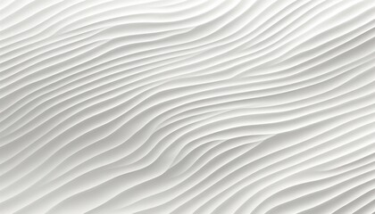 Abstract and graceful white seamless wave texture pattern background in minimalistic mono color