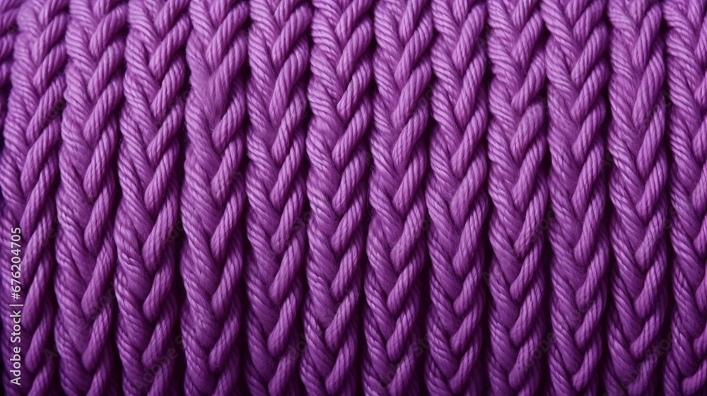 Aufkleber soft purple color ribbed knitted fabric pattern close up as background : generative ai