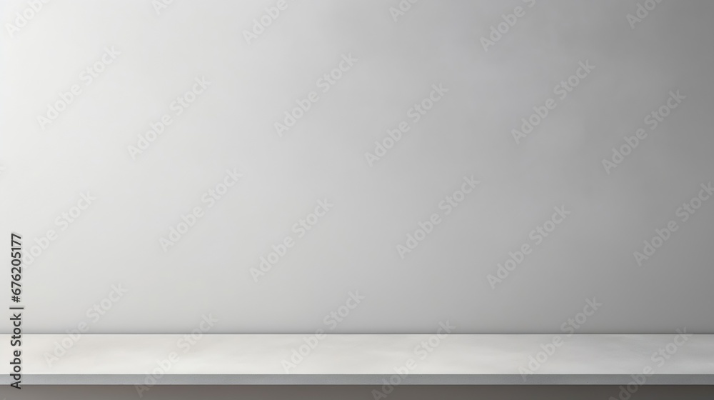 Poster Background Grey Studio White Space Empty Gray Wall Desk Kitchen Overlay Podium Shadow 3d Minimal Solid Surface Pattern Abstract Texture Design Mockup Minimal Floor Wall Scene Loft Ceme : Generative AI