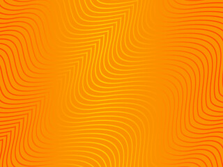 Background of Liquid Wave Lines and Orange Yellow Gradient Colors. Orange background with gold wave ornament.