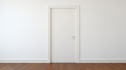 White entrance door inside an apartment in a modern interior : Generative AI