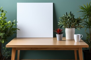 Photo Frame Interior Design Background. Generative AI