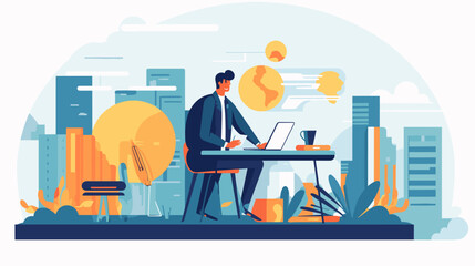Concept vector illustration of business situation.