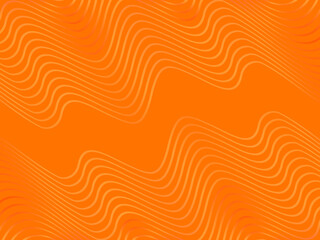 Background of Liquid Wave Lines and Orange Yellow Gradient Colors. Orange background with gold wave ornament.