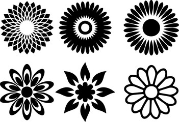 Set of round mandala in attractive styles. Mandala with floral patterns. Yoga templates. Black floral templates in high HD resolution. - obrazy, fototapety, plakaty