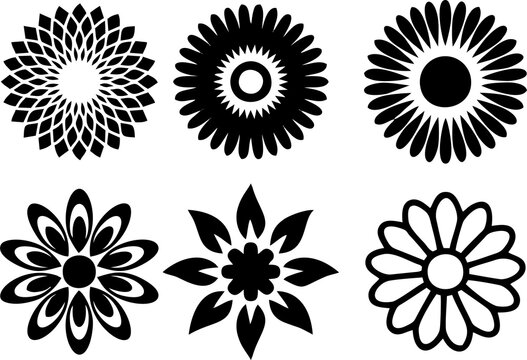 Set of round mandala in attractive styles. Mandala with floral patterns. Yoga templates. Black floral templates in high HD resolution.