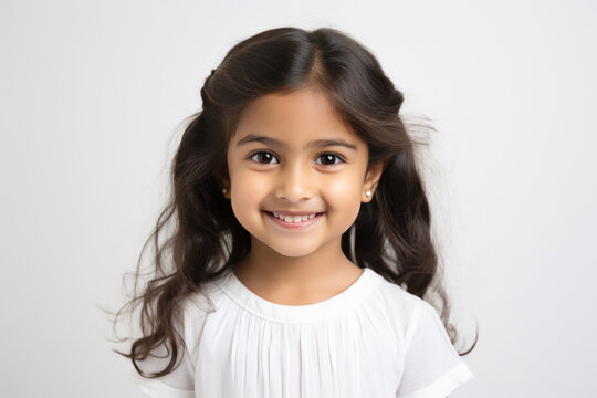 indian little girl with a smiling face