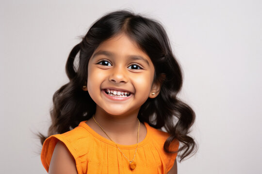 indian little girl with a smiling face