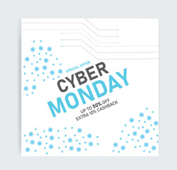 Obraz premium Cyber Monday stylish banner design